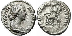 1 Denario Imperio romano (27BC-395) Plata Faustina II (130-175)