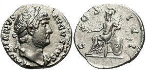 1 Denario Imperio romano (27BC-395) Plata Adriano  (76 - 138) 