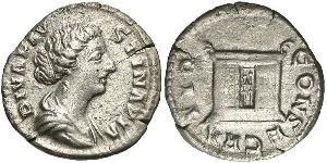 1 Denario Imperio romano (27BC-395) Plata Faustina II (130-175)