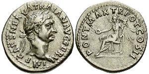 1 Denario Imperio romano (27BC-395) Plata Trajano (53-117)