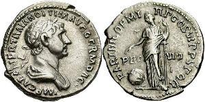1 Denario Imperio romano (27BC-395) Plata Trajano (53-117)
