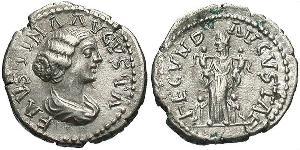 1 Denario Imperio romano (27BC-395) Plata Faustina II (130-175)