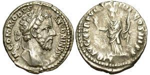 1 Denario Imperio romano (27BC-395) Plata Cómodo (161-192)