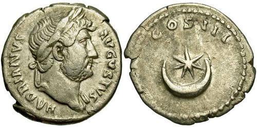 1 Denario Imperio romano (27BC-395) Plata Adriano  (76 - 138) 