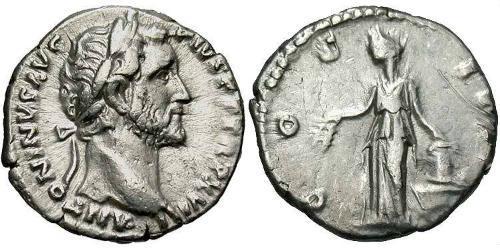1 Denario Imperio romano (27BC-395) Plata Antonino Pío  (86-161)