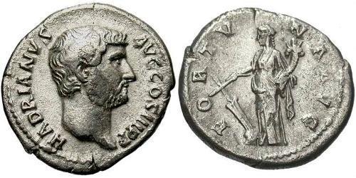 1 Denario Imperio romano (27BC-395) Plata Adriano  (76 - 138) 