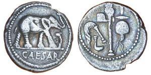 1 Denario República romana (509BC-27BC) Plata Julio César (100BC- 44 BC)
