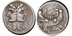 1 Denario República romana (509BC-27BC) Plata 