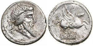 1 Denario República romana (509BC-27BC) Plata 