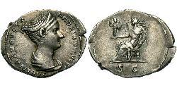 1 Denarius Römische Kaiserzeit (27BC-395) Silber Vibia Sabina (83-137)
