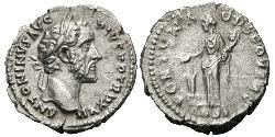 1 Denarius Römische Kaiserzeit (27BC-395) Silber Antoninus Pius  (86-161)