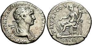 1 Denarius Römische Kaiserzeit (27BC-395) Silber Trajan (53-117)