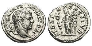 1 Denarius Römische Kaiserzeit (27BC-395) Silber Caracalla (188-217)
