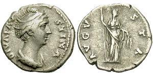 1 Denarius Römische Kaiserzeit (27BC-395) Silber Faustina die Ältere(105-141)
