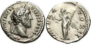 1 Denarius Römische Kaiserzeit (27BC-395) Silber Antoninus Pius  (86-161)