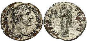 1 Denarius Römische Kaiserzeit (27BC-395) Silber Antoninus Pius  (86-161)
