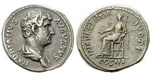 1 Denarius Römische Kaiserzeit (27BC-395) Silber Hadrian  (76 - 138) 