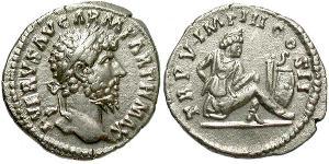 1 Denarius Römische Kaiserzeit (27BC-395) Silber Lucius Verus (130-169)