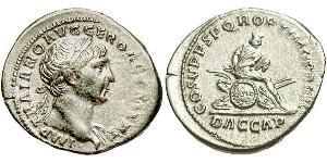1 Denarius Römische Kaiserzeit (27BC-395) Silber Trajan (53-117)