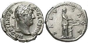 1 Denarius Römische Kaiserzeit (27BC-395) Silber Hadrian  (76 - 138) 