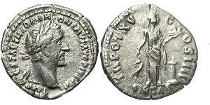 1 Denarius Römische Kaiserzeit (27BC-395) Silber Antoninus Pius  (86-161)