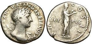 1 Denarius Römische Kaiserzeit (27BC-395) Silber Hadrian  (76 - 138) 