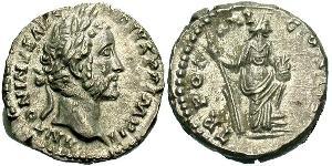 1 Denarius Römische Kaiserzeit (27BC-395) Silber Antoninus Pius  (86-161)