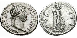 1 Denarius Römische Kaiserzeit (27BC-395) Silber Hadrian  (76 - 138) 