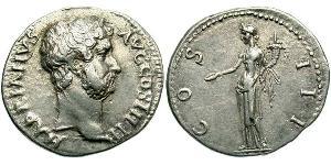 1 Denarius Römische Kaiserzeit (27BC-395) Silber Hadrian  (76 - 138) 