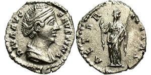 1 Denarius Römische Kaiserzeit (27BC-395) Silber Faustina die Ältere(105-141)