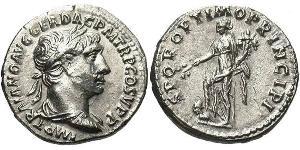 1 Denarius Römische Kaiserzeit (27BC-395) Silber Trajan (53-117)