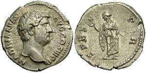 1 Denarius Römische Kaiserzeit (27BC-395) Silber Hadrian  (76 - 138) 