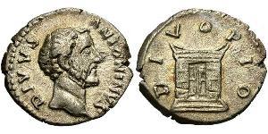 1 Denarius Römische Kaiserzeit (27BC-395) Silber Antoninus Pius  (86-161)