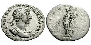 1 Denarius Römische Kaiserzeit (27BC-395) Silber Hadrian  (76 - 138) 
