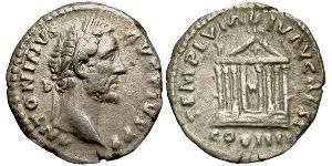 1 Denarius Römische Kaiserzeit (27BC-395) Silber Antoninus Pius  (86-161)
