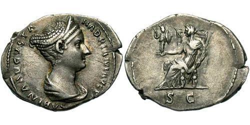 1 Denarius Römische Kaiserzeit (27BC-395) Silber Vibia Sabina (83-137)