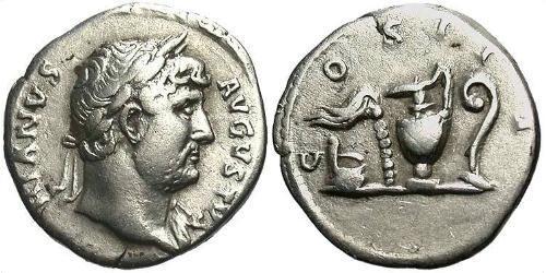 1 Denarius Römische Kaiserzeit (27BC-395) Silber Hadrian  (76 - 138) 
