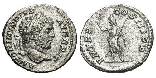 1 Denarius Römische Kaiserzeit (27BC-395) Silber Caracalla (188-217)