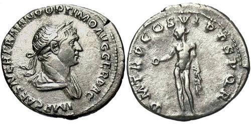 1 Denarius Römische Kaiserzeit (27BC-395) Silber Trajan (53-117)