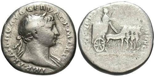 1 Denarius Römische Kaiserzeit (27BC-395) Silber Trajan (53-117)