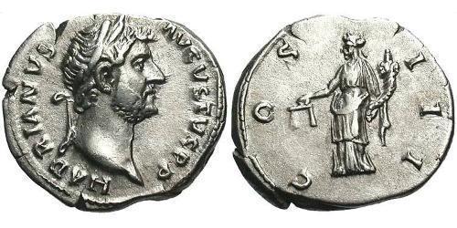 1 Denarius Römische Kaiserzeit (27BC-395) Silber Hadrian  (76 - 138) 