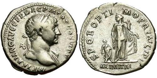 1 Denarius Römische Kaiserzeit (27BC-395) Silber Trajan (53-117)