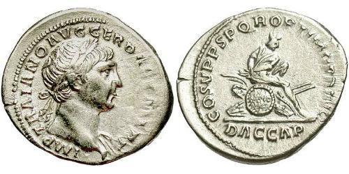 1 Denarius Römische Kaiserzeit (27BC-395) Silber Trajan (53-117)