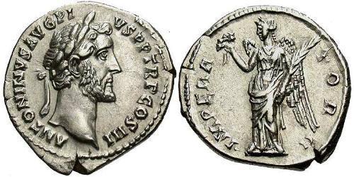 1 Denarius Römische Kaiserzeit (27BC-395) Silber Antoninus Pius  (86-161)