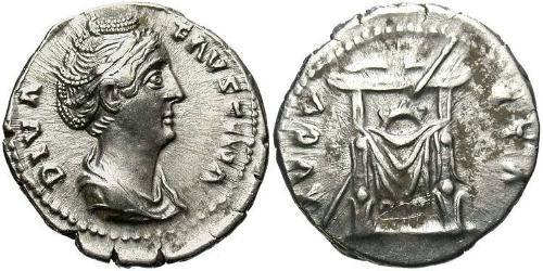 1 Denarius Römische Kaiserzeit (27BC-395) Silber Faustina die Ältere(105-141)