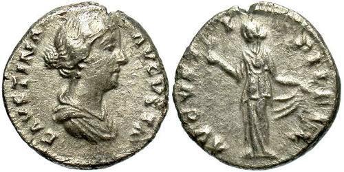 1 Denarius Römische Kaiserzeit (27BC-395) Silber Faustina II (130-175)