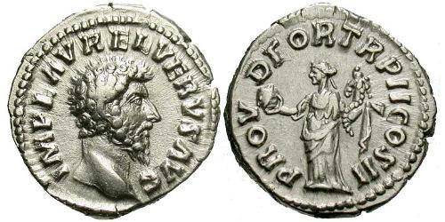 1 Denarius Römische Kaiserzeit (27BC-395) Silber Lucius Verus (130-169)