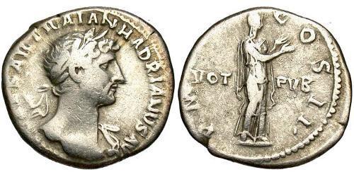 1 Denarius Römische Kaiserzeit (27BC-395) Silber Hadrian  (76 - 138) 