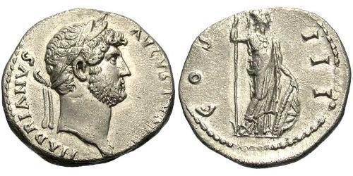 1 Denarius Römische Kaiserzeit (27BC-395) Silber Hadrian  (76 - 138) 