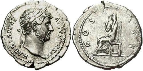 1 Denarius Römische Kaiserzeit (27BC-395) Silber Hadrian  (76 - 138) 